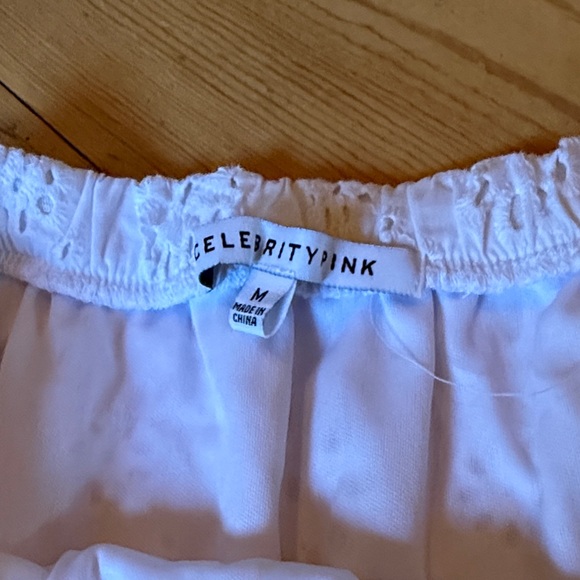 White Eyelet Mini Skirt - Picture 3 of 4